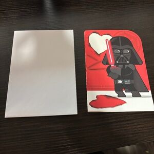 Star Wars Darth Vader Valentines cards x 5